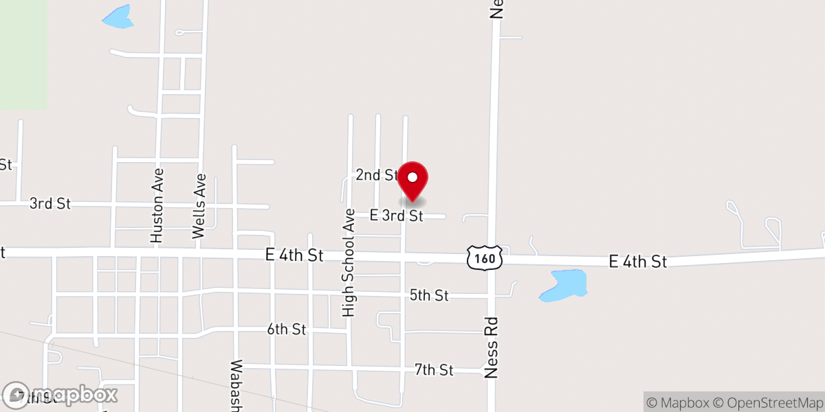 Map showing location of Grace Baptist Church