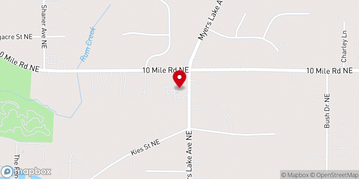 Map showing location of Crossroads Church Rockford
