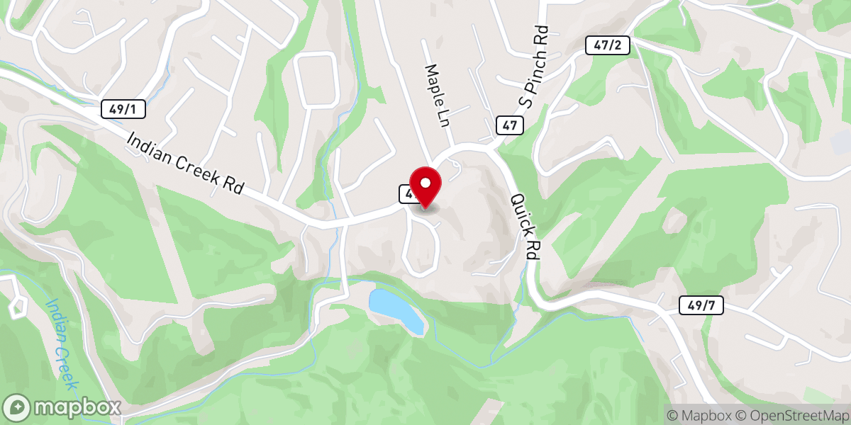 Map showing location of Our Lady of the Hills
