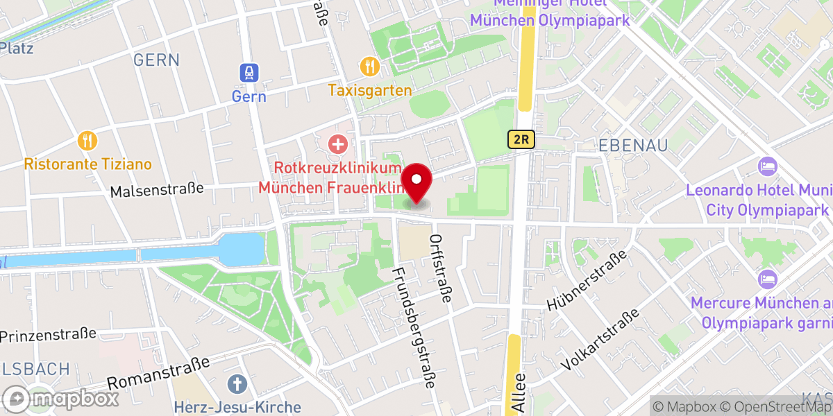 Map showing location of Christuskirche - Evangelisch-Lutherische Kirchengemeinde München - Christuskirche