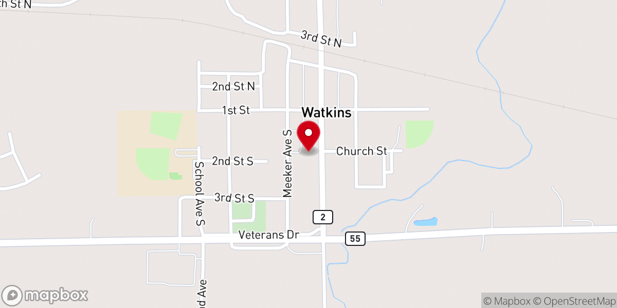 Map showing location of Saint Anthony Of Watkins
