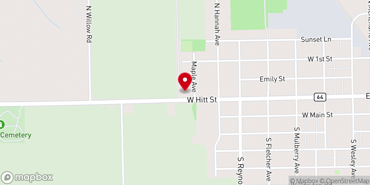 Map showing location of Disciples United Methodist Church