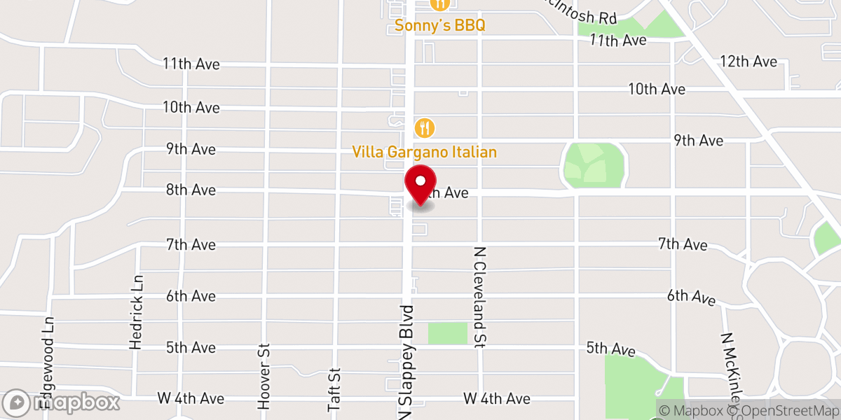 Map showing location of Eight Avenue Church of God