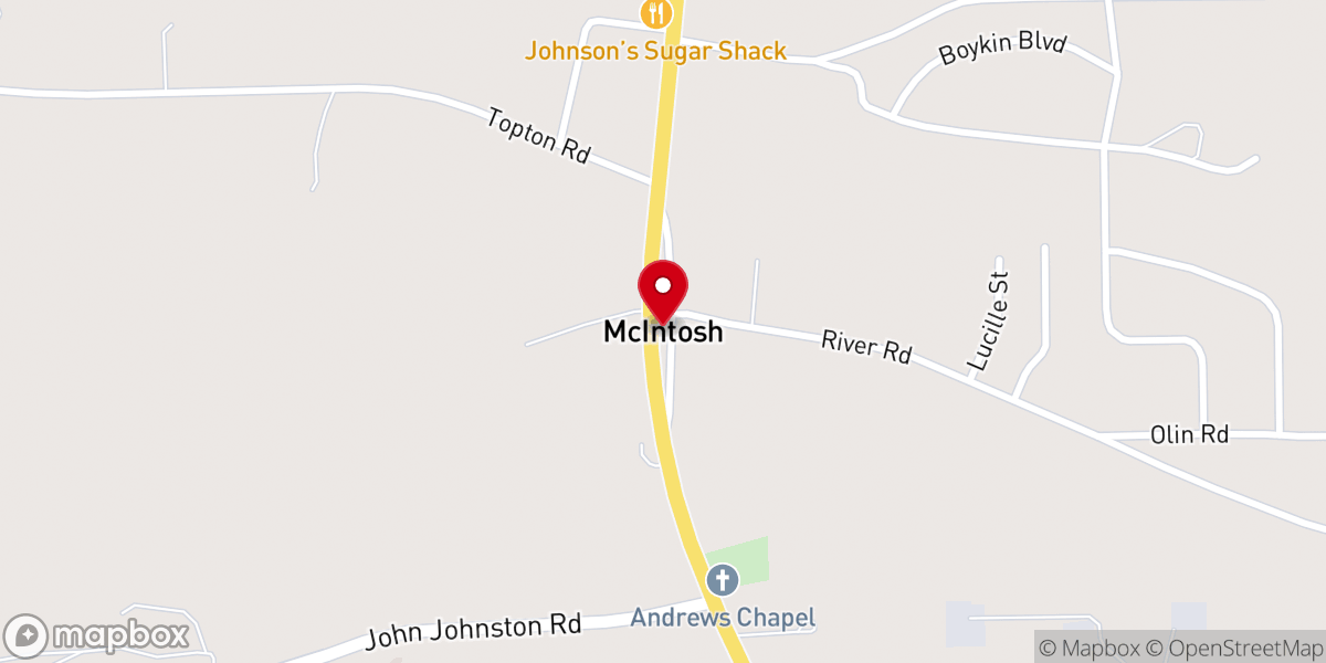 Map showing location of Isbell Indian Baptist Fellowship