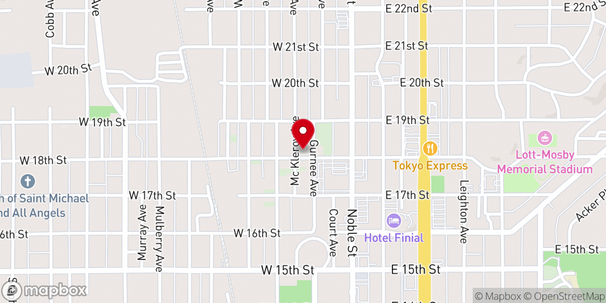 Map showing location of New Life Pentecostal Holiness Church
