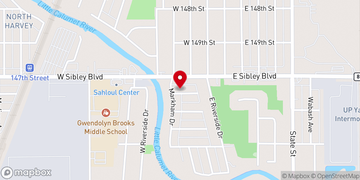 Map showing location of Unity Christian Fellowship Church Inc