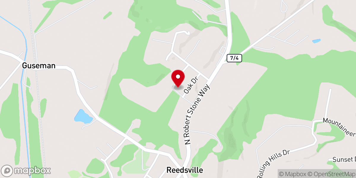 Map showing location of Liberty Baptist Church