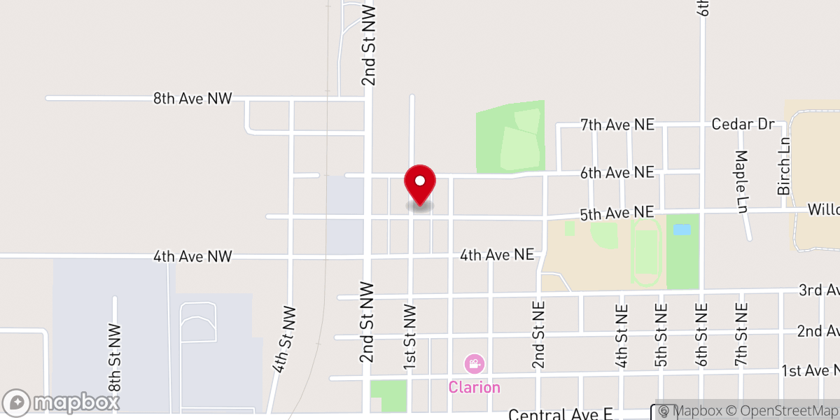 Map showing location of Chicks Womens Ministries Inc