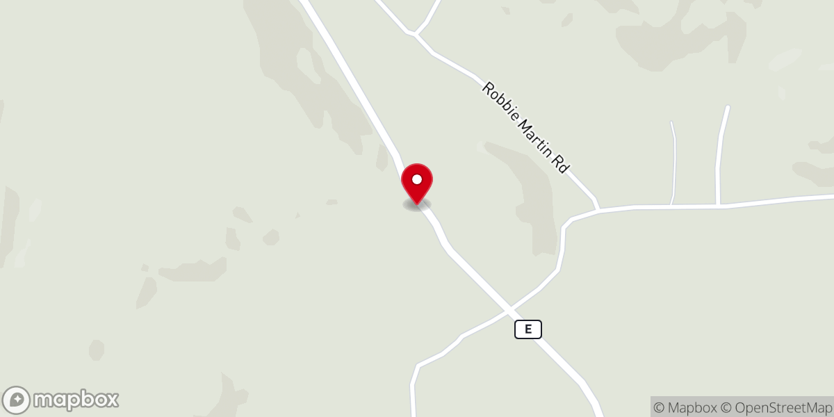 Map showing location of Marble Creek United Baptist Church
