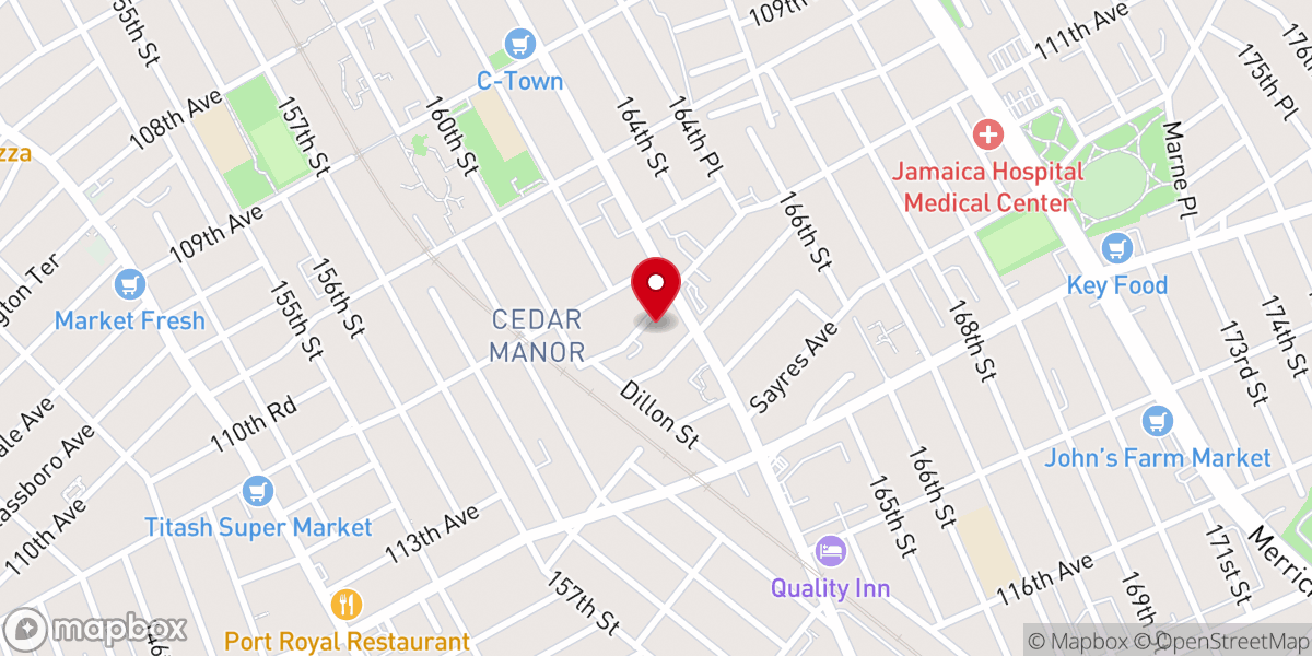 Map showing location of Calvary Baptist Church Houses