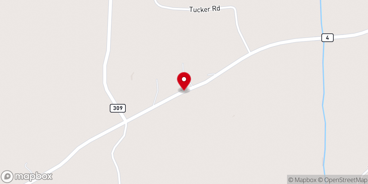 Map showing location of Jamison Chapel Church