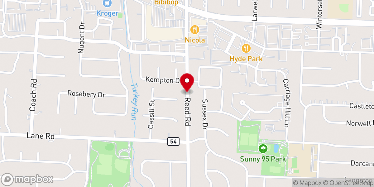 Map showing location of Bethel Presbyterian Church