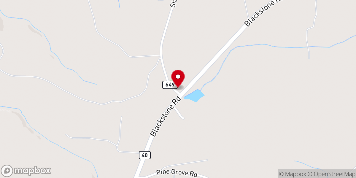 Map showing location of Starlight Baptist Church