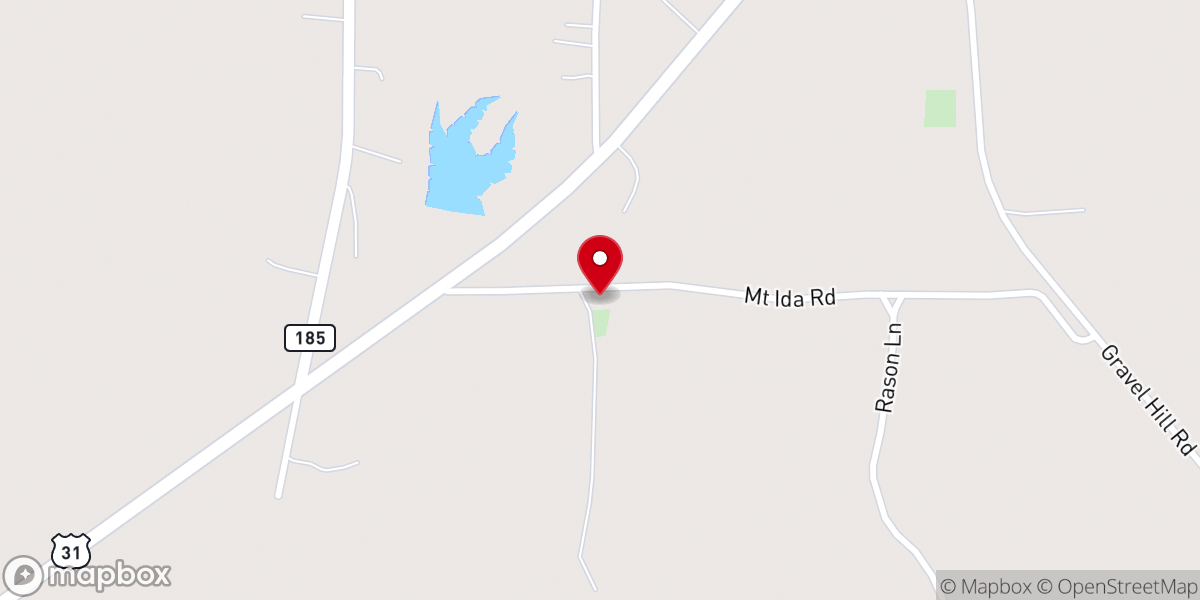 Map showing location of Mount Ida Missionary Baptist Church