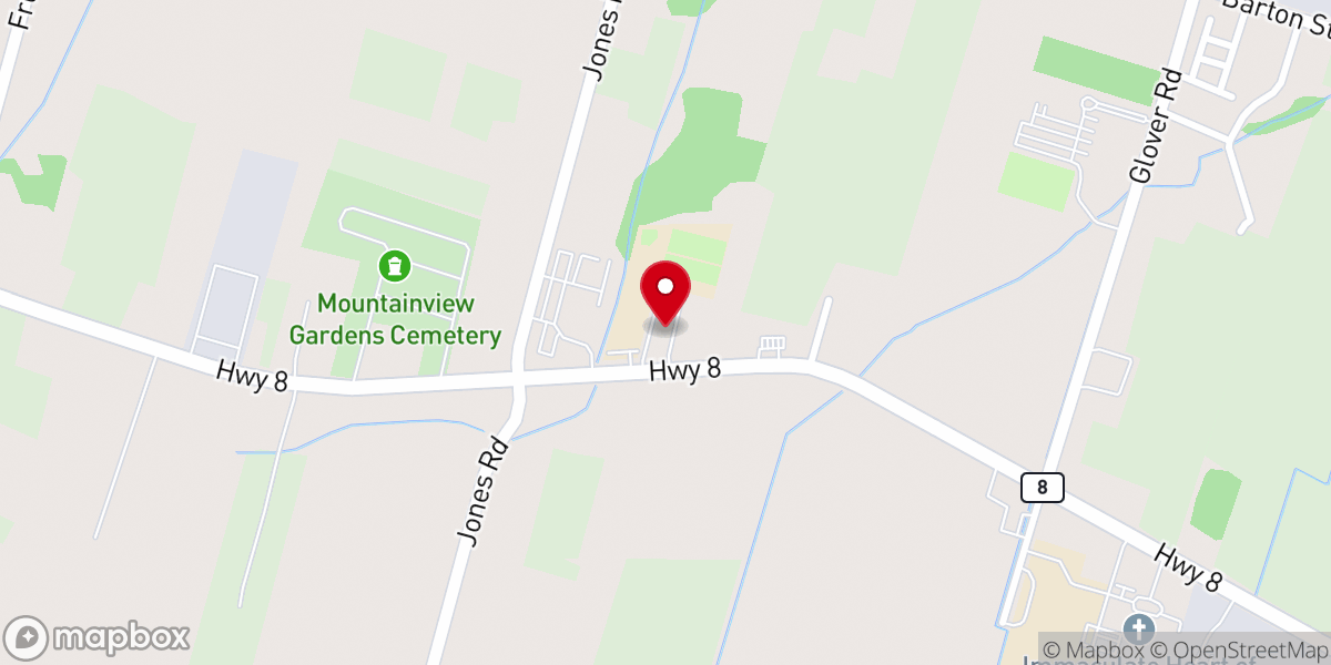 Map showing location of Fruitland Christian Reformed Church