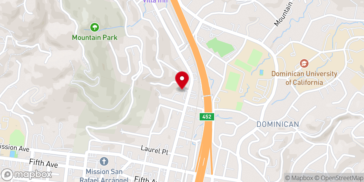 Map showing location of Lincoln Hill Community Church
