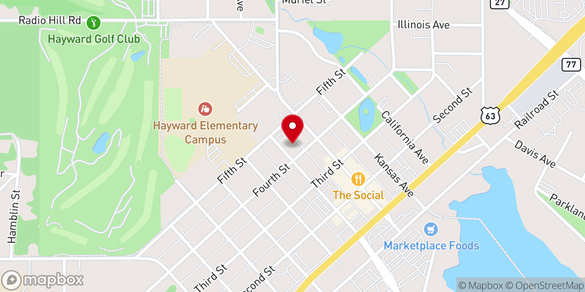 Map showing location of St Joseph Catholic Church