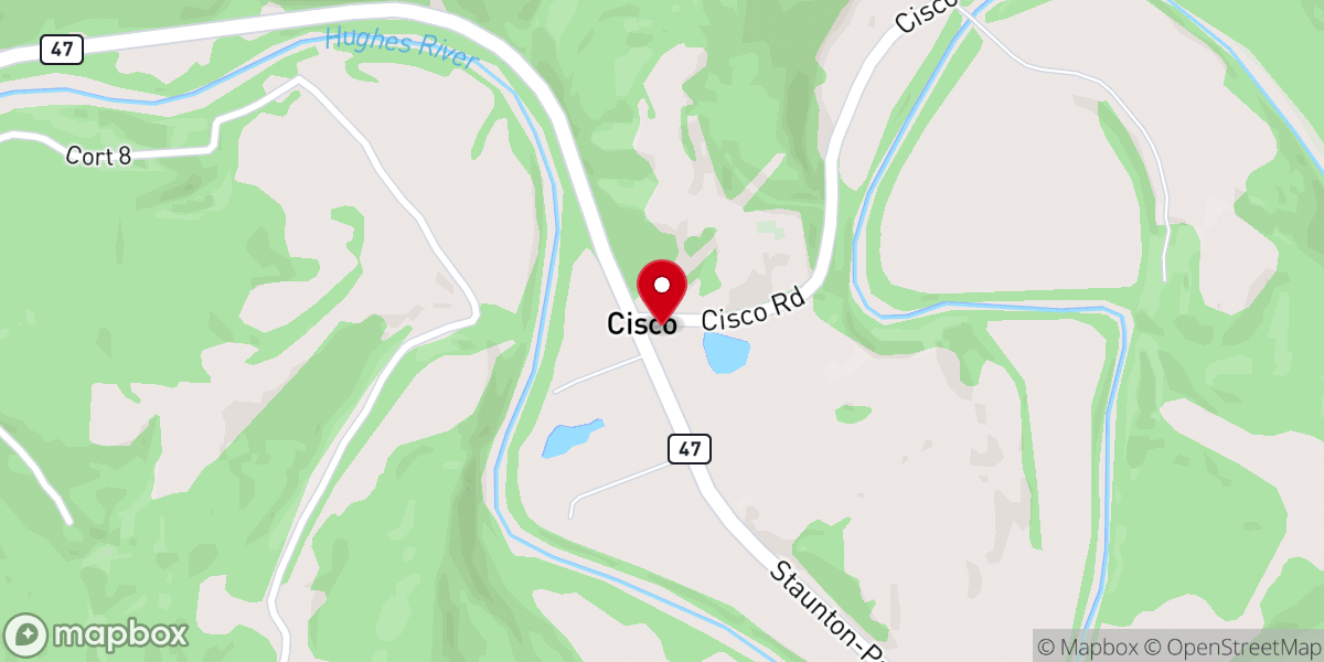 Map showing location of Baptist Church