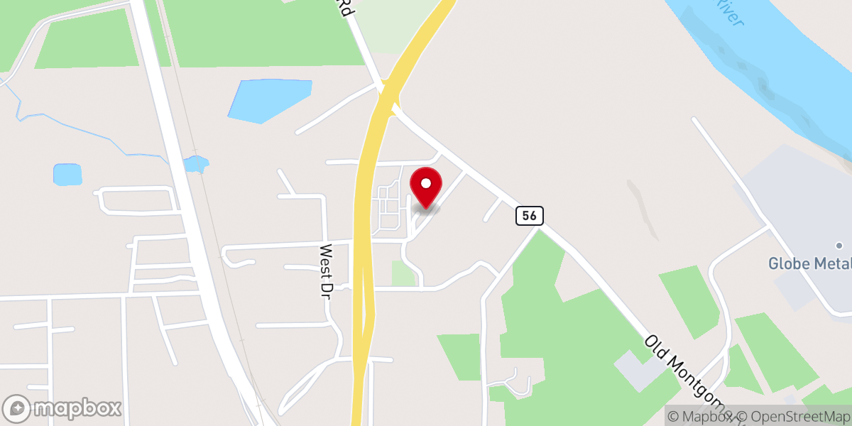 Map showing location of Plantersville Grove Church