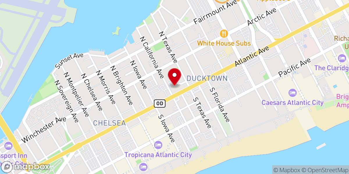 Map showing location of Parish of Saint Monica