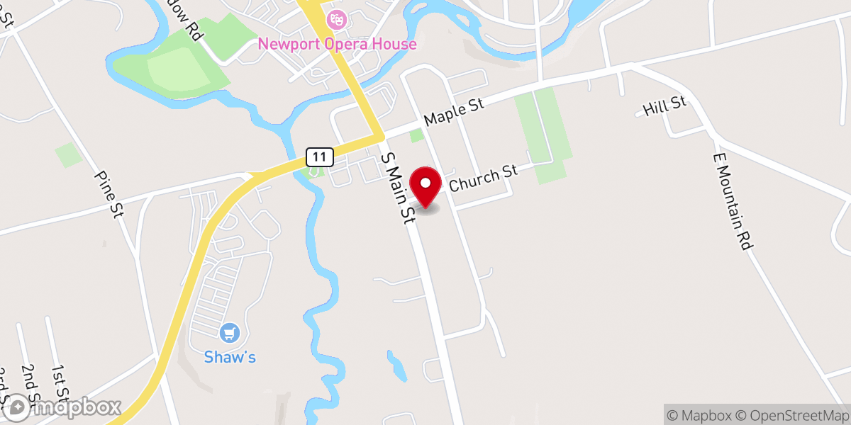 Map showing location of Newport Senior Center