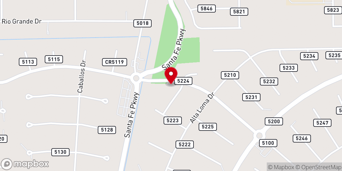 Map showing location of 1701 Rd 5100