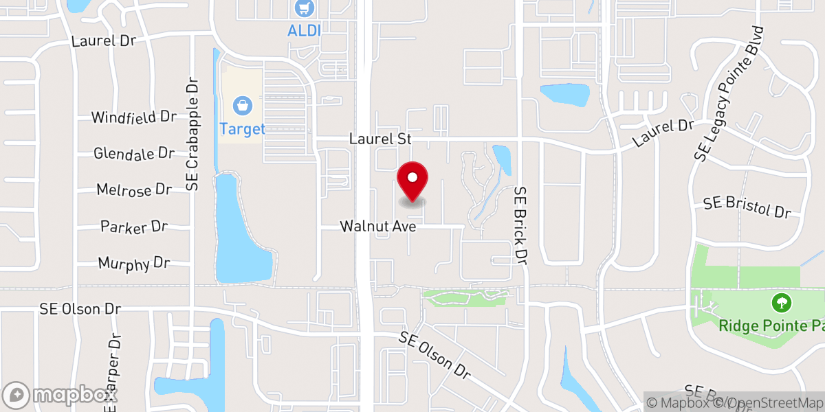 Map showing location of Westwind Church