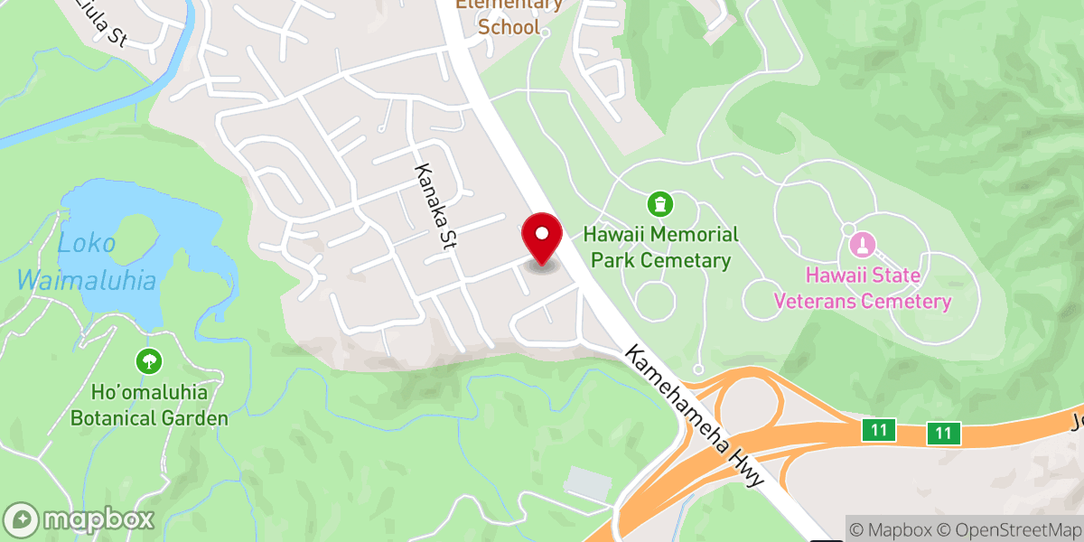Map showing location of Pali View Baptist Church