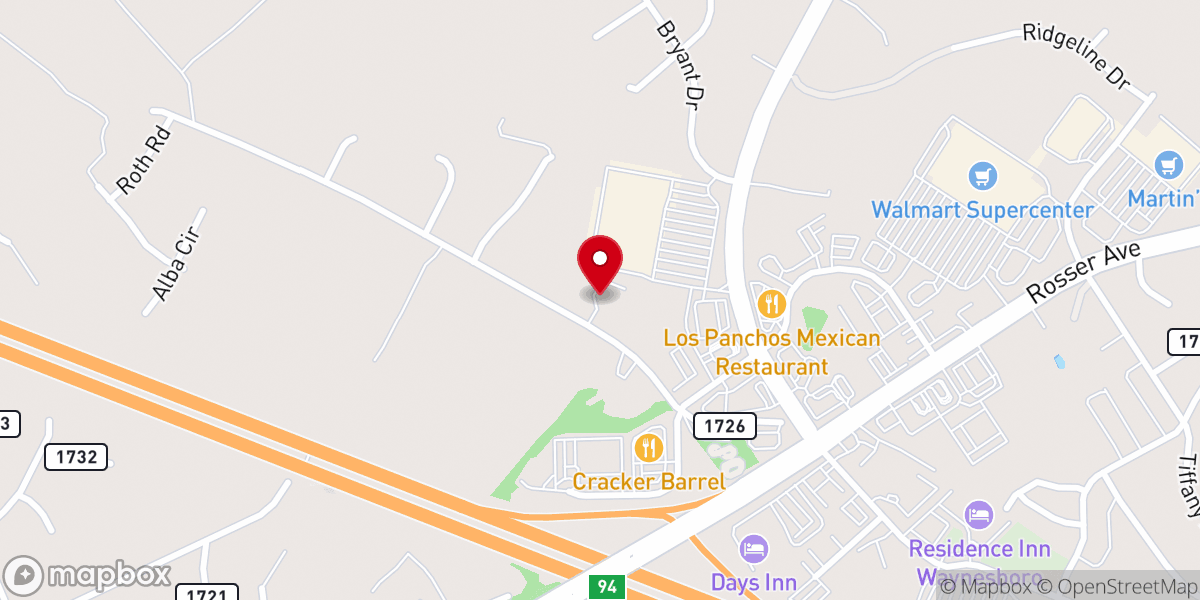 Map showing location of Tabernacle Presbyterian Church