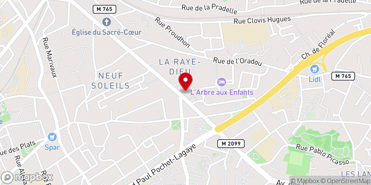 Map showing location of Église Évangélique Assemblée De Dieu (ADD) Clermont-Ferrand
