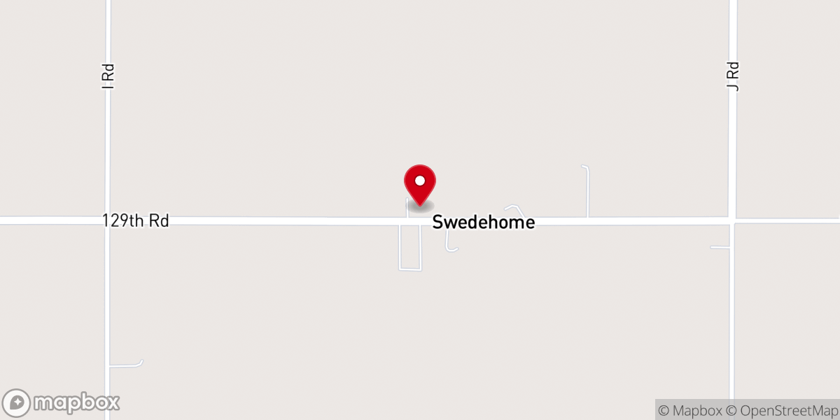 Map showing location of Swedish Lutheran Church