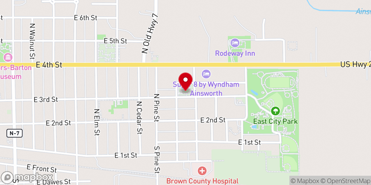 Map showing location of St. Pius X Catholic Church