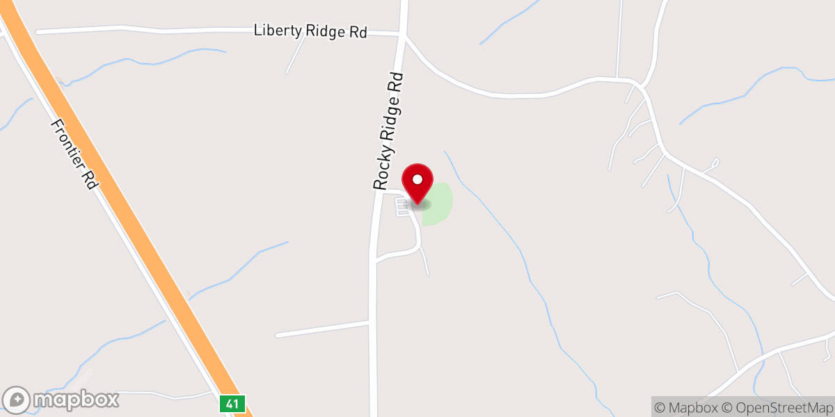 Map showing location of Cedar Grove Baptist Church