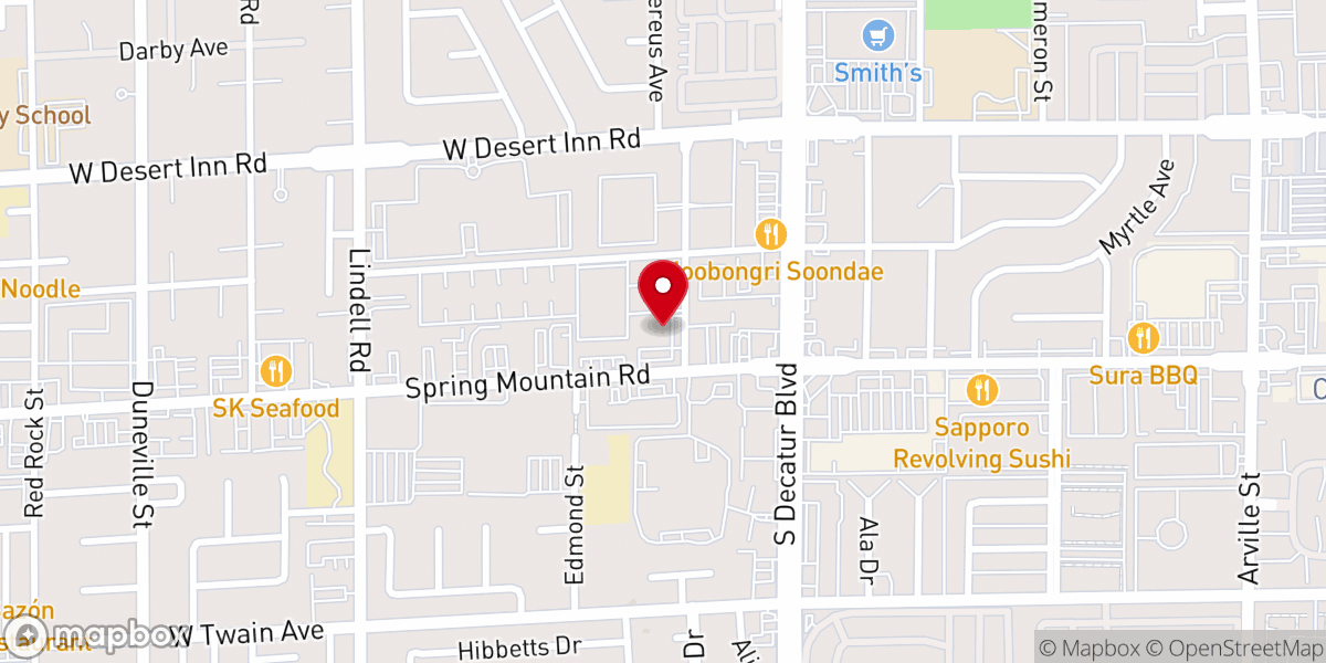 Map showing location of Evangelical Church of Christ Las Vegas