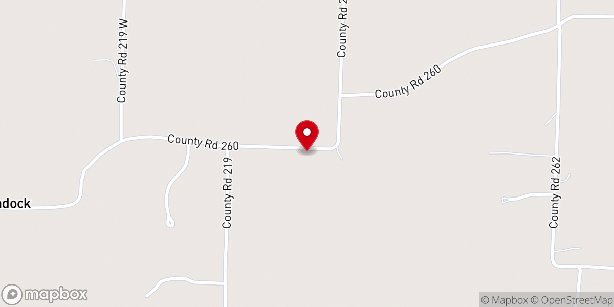 Map showing location of Oak Ridge Church