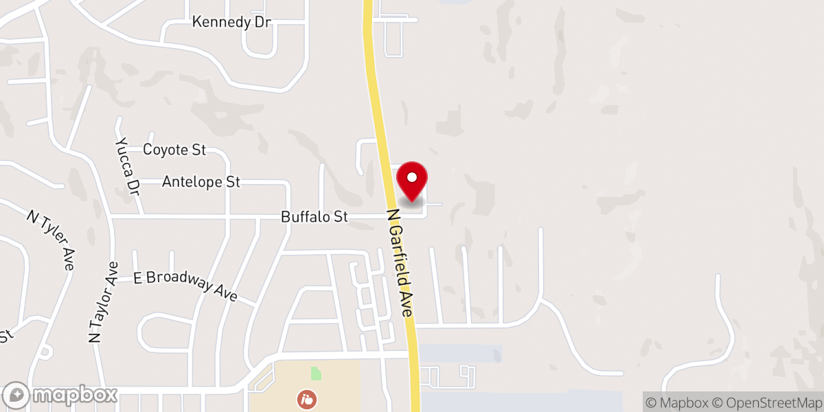 Map showing location of Calvary United Pentecostal Church