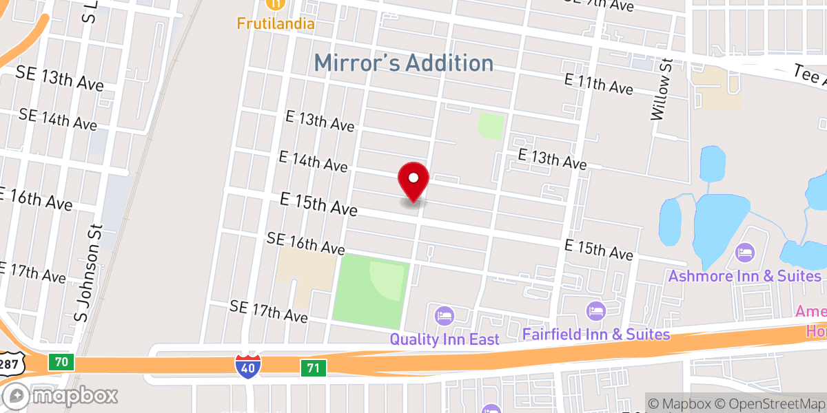 Map showing location of Laroca Apostolica Pent Church