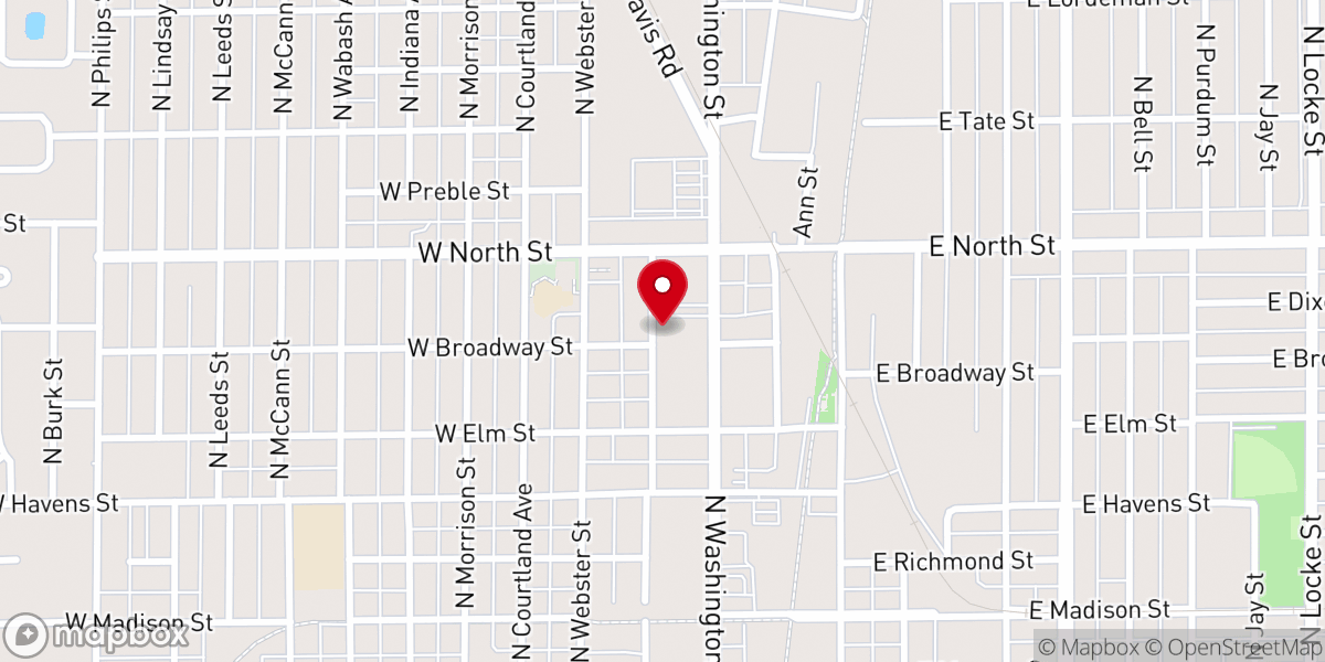Map showing location of St. Patrick Catholic Church