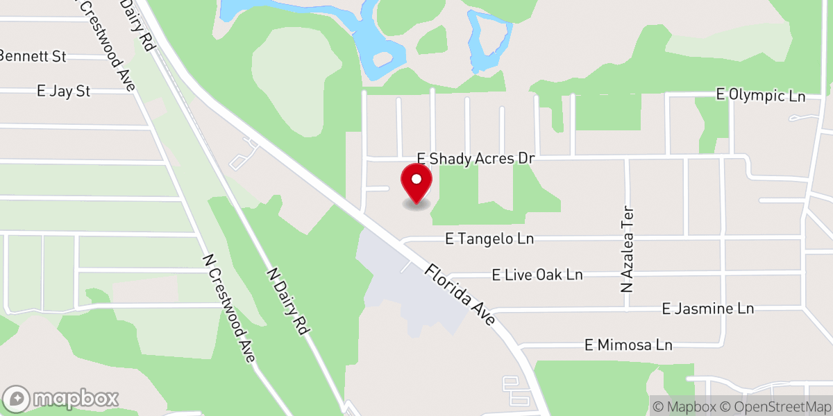 Map showing location of Victory Baptist Church Inverness Fl