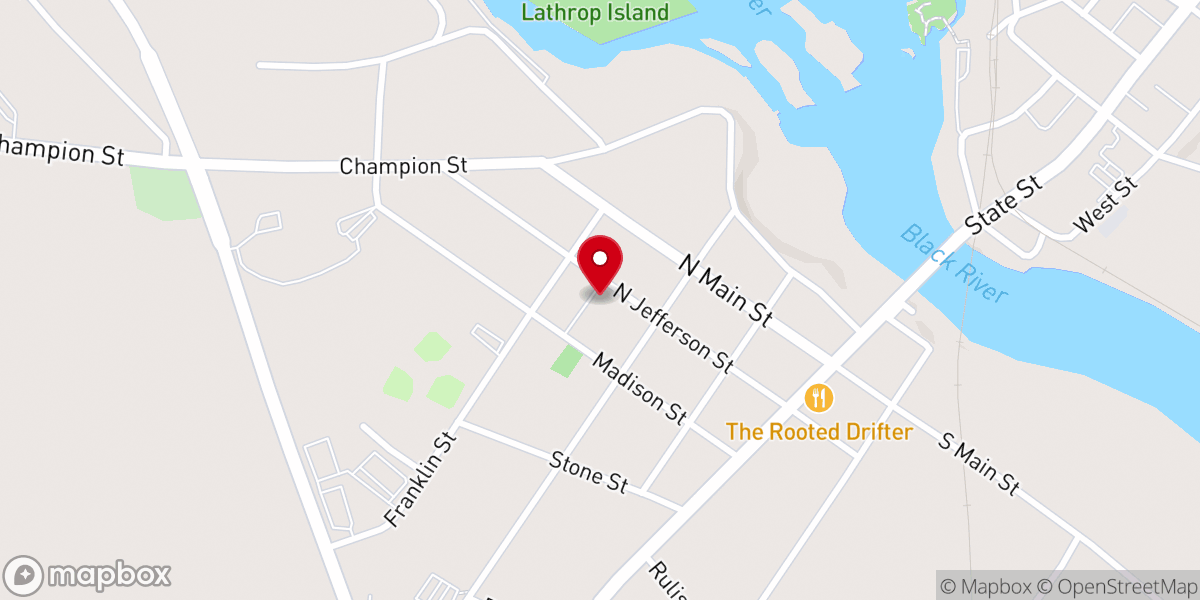 Map showing location of Revive Church
