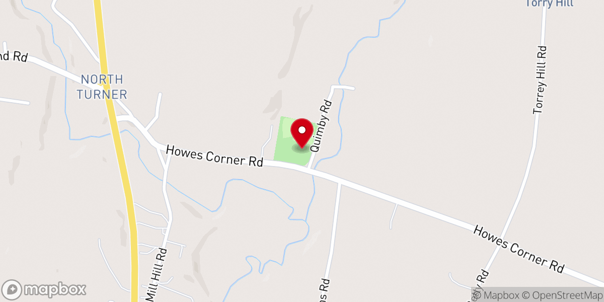Map showing location of The Turner Community Food Pantry