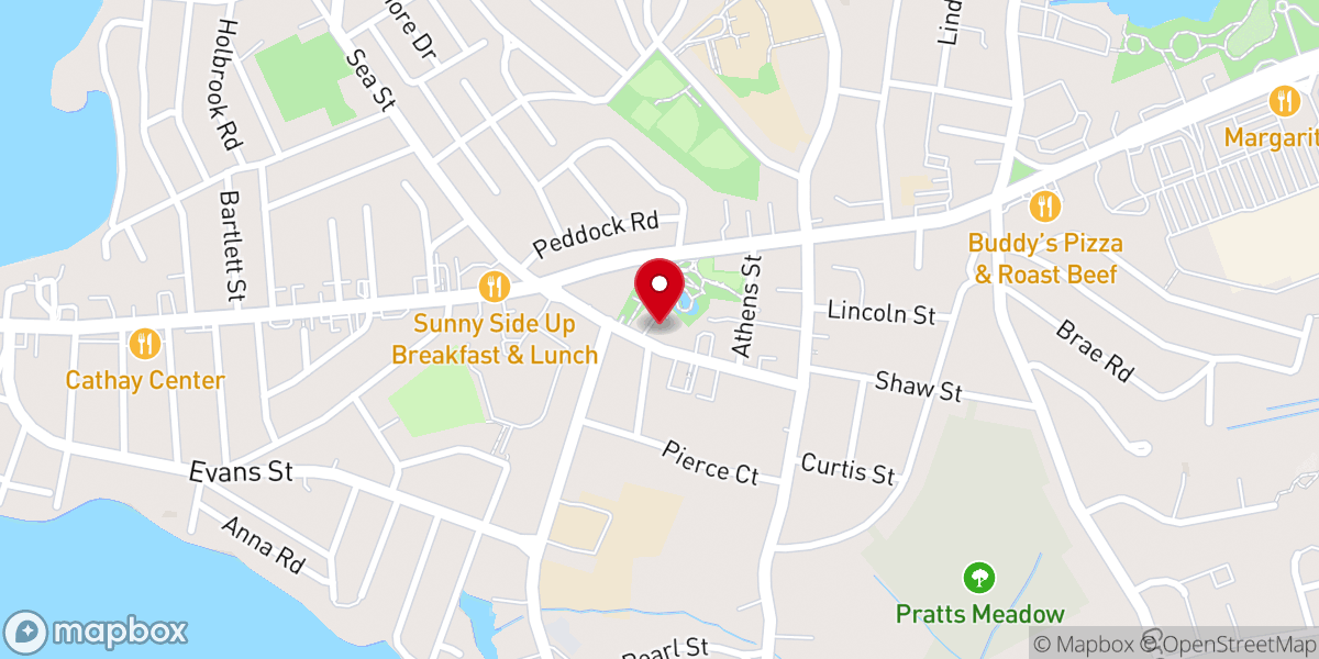 Map showing location of Pilgrim Congregational Church
