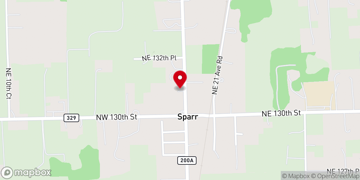 Map showing location of Sparr United Methodist Church