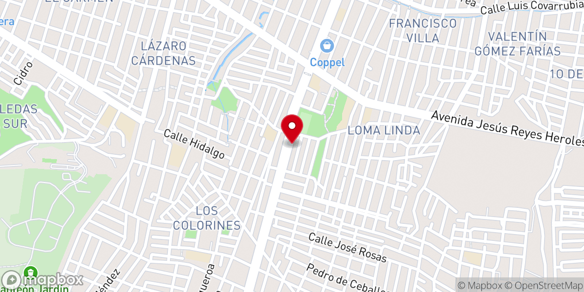 Map showing location of Iglesia Verdad y Vida Guadalajara