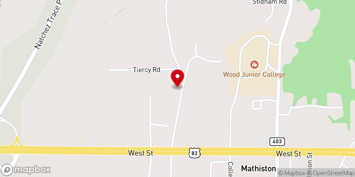 Map showing location of Travelers Rest Baptist Church