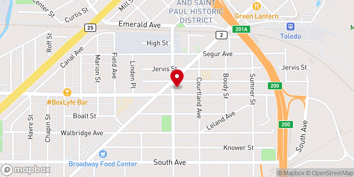 Map showing location of Immaculate Conception Catholic Church