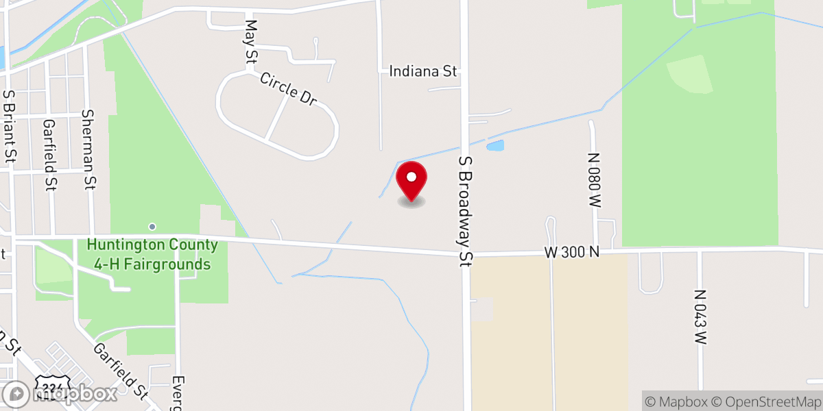 Map showing location of Bethel Assembly of God