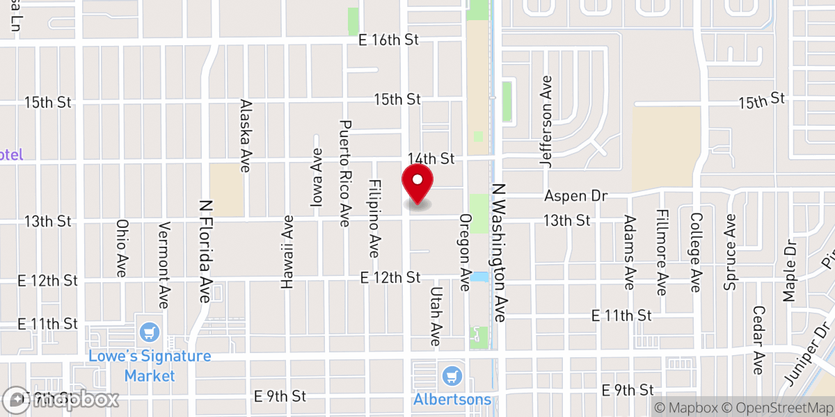 Map showing location of Mountain View Church