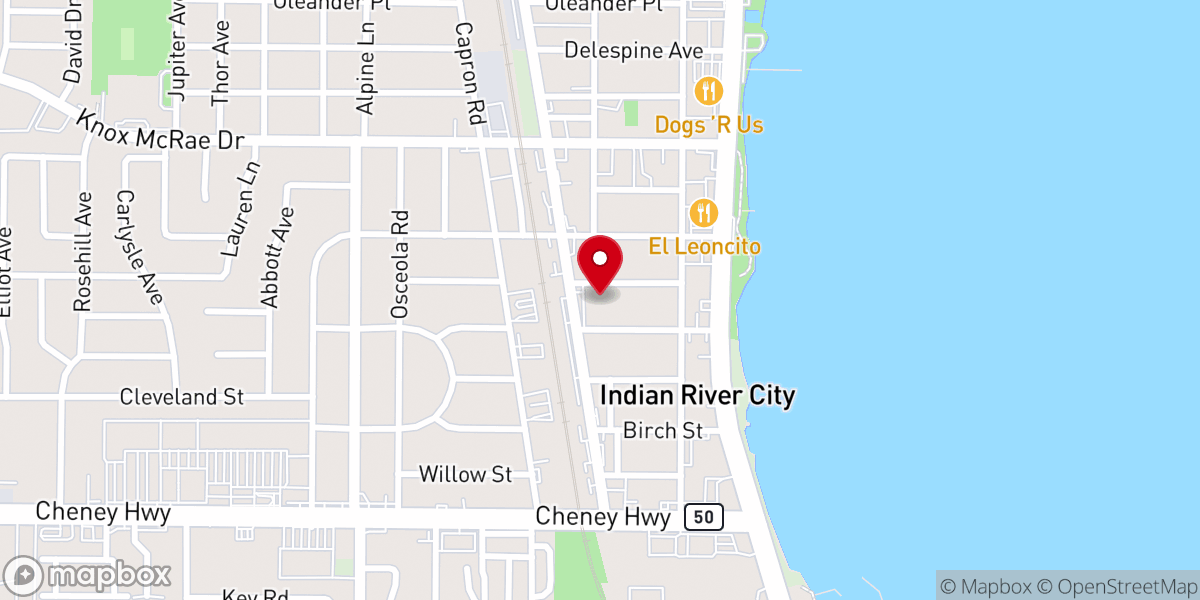 Map showing location of Church of God Calvary Temple
