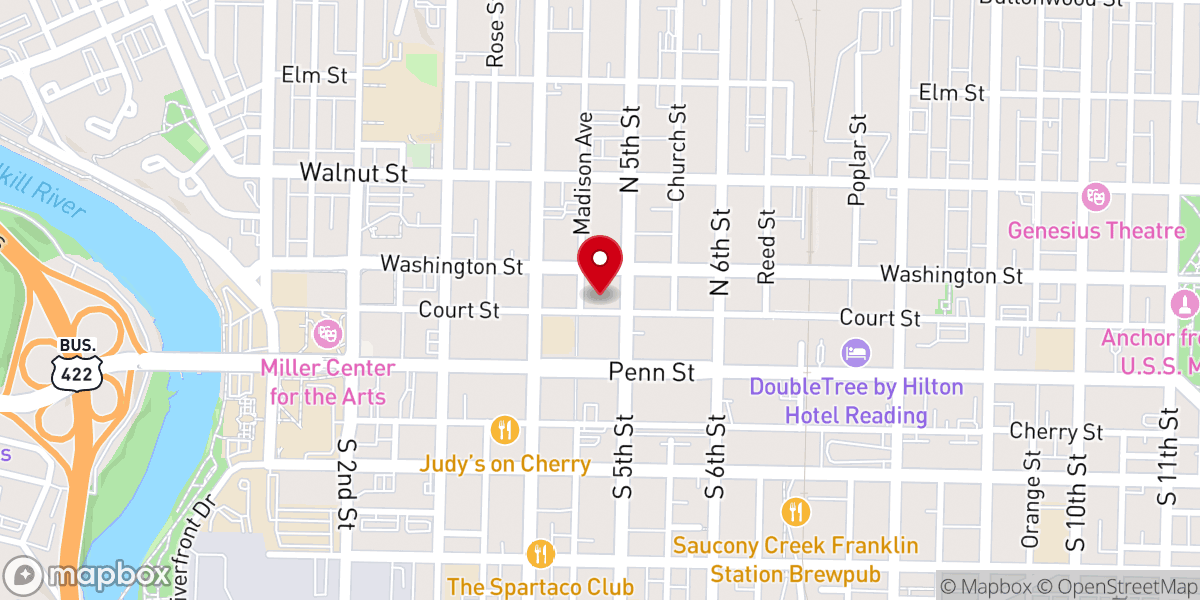 Map showing location of Christ Episcopal Church